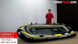 Intex Seahawk 4 Inflatable Fishing Boat Video Review by Rubber Boats