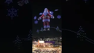 Amazing Christmas drone display lights up the sky 🎄