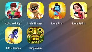 Kicko and Super Speedo,Little Singham,Little Ram,Little Radha,Little Krishna,Temple Run 2