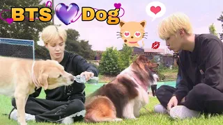 BTS PLAY WITH dogs 🐶 #dogs  #cutelife