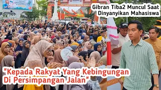 Dinyanyikan Ratusan Mahasiswa Depan Balaikota, Gibran Tiba-Tiba Turun Ke Lapangan