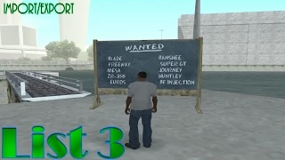 GTA San Andreas - Import/Export (List 3)