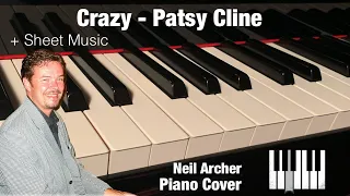 Crazy - Patsy Cline - Piano Cover + Sheet Music + Sheet Music