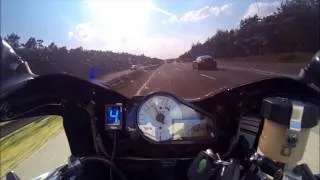 Suzuki Gsx-R 750 & Kawasaki Z1000 vs Porsche Carrera 4S GOPRO