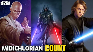 The Highest Midichlorian Counts In Star Wars