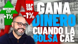 Cómo ganar dinero con las caídas en la bolsa sin hacer SHORT SELLING |  ETF inversos | Inversed ETF