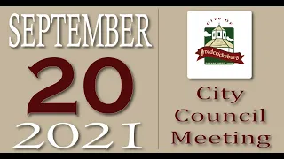 City of Fredericksburg, TX - Regular City Council Meeting - Monday, September 20, 2021