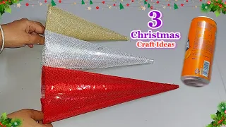 3 Economical Christmas Decoration idea with waste material | DIY Christmas craft idea🎄159