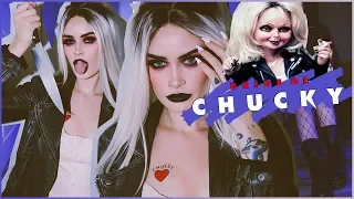 TIFFANY BRIDE OF CHUCKY Full Costume + Makeup Tutorial! ASHTOBERFEST IV