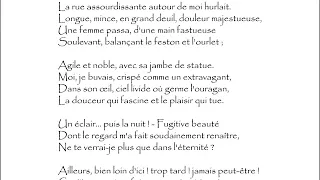 Baudelaire (Charles) : A UNE PASSANTE - La rue assourdissante autour de moi hurlait.