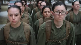 Female Marine Recruit Training at Marine Corps Recruit Depot, Parris Island