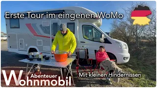 Abenteuer Wohnmobil. Wasser läuft aus, kalter Grill. Erste Tour mit Hindernissen im eigenem WoMo