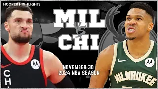 Milwaukee Bucks vs Chicago Bulls Full Game Highlights | Nov 30 | 2024 NBA Season