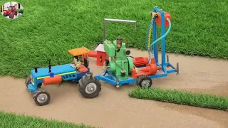 diy tractor mini borewell drilling machine || boring machine || @Mini Creative || @Sun Farming