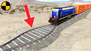 Trains vs Wide Rails #2 😱 BeamNG.Drive