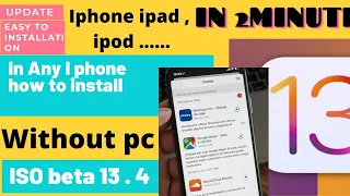 How to Install iOS 13.4 Beta (FREE) Without PC on iPhone/iPad/iPod How TO GET IOS 13 ON IPHONES !!