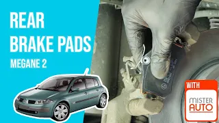 How to replace the rear brake pads Megane mk2 🚗