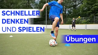 Kognitives Training! Übungen für Handlungsschnelligkeit und Entscheidungsfindung beim Fußball