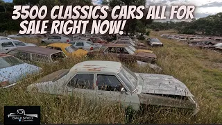 3500 Classic Cars all for sale right now , Australian wrecking yard walk , Amazing collection