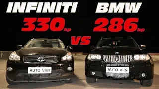 Infiniti EX37 vs BMW X3 3.0sd ГОНКА