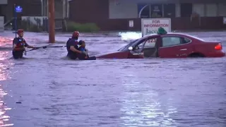 Kansas city hit by flooding