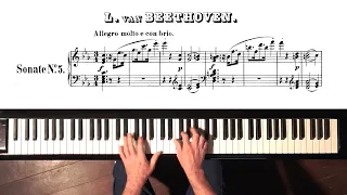 Beethoven Sonata No.5 (complete) Paul Barton, FEURICH piano