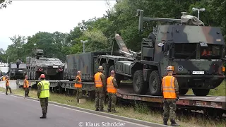 Bahnverladung LogBtl 171- TdoT in der Clausewitz Kaserne in Burg