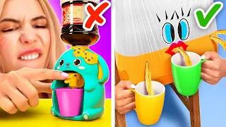 Rich Girl vs Poor Girl! *DIY Squishy and Fidgets for free in five minutes👑*