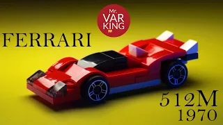 LEGO Tutorial Ferrari 512M 1970 Race Car