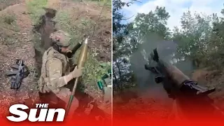 Footage shows tense firefight between Ukrainian and Russian forces