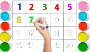 Learn colours and counting numbers 1 to 20.numbers and shapes song for kids.123 numbers counting.