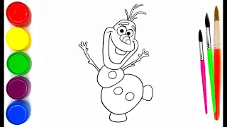 how to draw Olaf step by step easy | как нарисовать Олафа пошагово и легко