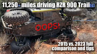 11,250 Miles of driving RZR 900 trails. Full comparison 2015 vs. 2023