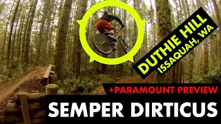 Catching air on SEMPER DIRTICUS | DUTHIE HILL mountain bike park | Issaquah WASHINGTON