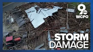 DRONE: Damage in Southern Indiana after radar-confirmed tornado, storm