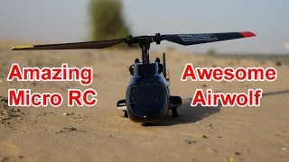 Micro RC Bell 222 Airwolf Helicopter with CC3D Outdoor Flight