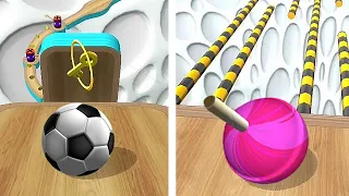 Football Ball vs Chupa Chups Ball, Who is faster? Going Balls - Speedrun Gameplay Level 185