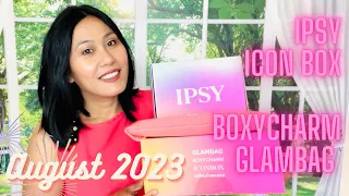 Ipsy Glam Bag Showdown | August  2023 Icon Box, Boxycharm, & Glam bag
