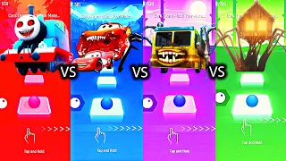 Thomas Train Exe vs McQueen Eater vs Bus Eater vs Spider House Head | Tiles Hop Edm Rush