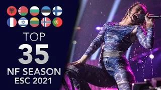 Eurovision 2021 NATIONAL FINAL SEASON - MY TOP 35 SO FAR  🇦🇱🇧🇾🇧🇬🇪🇪🇫🇮🇫🇷🇱🇹🇮🇱🇳🇴🇵🇹 [01/02/2021]