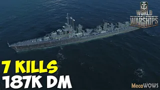 World of WarShips | Mogador | 7 KILLS | 187K Damage - Replay Gameplay 1080p 60 fps