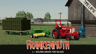 👉 Baling Grass for Silage | Frankenmuth Timelapse | Farming Simulator 22 | Episode 2