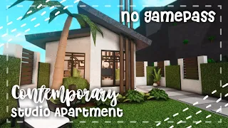 No Gamepass Modern Contemporary Mini Studio Apartment Speedbuild and Tour - iTapixca Builds