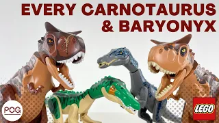 Every Lego Carnotaurus and Baryonyx Dinosaur Ever Released!