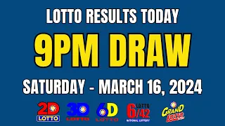 9PM Lotto Result Today March 16, 2024 (Saturday) Ez2 Swertres PCSO