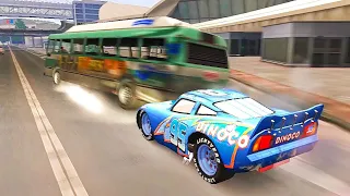 GTA 4 Crazy Lightning McQueen Dinoco Car Crashes Compilation Ep. 10 | GTA IV Real Car Mod