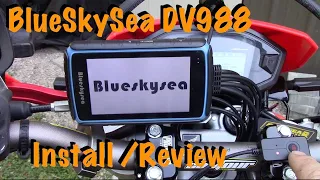 BlueSkySea DV988 Motorcycle Dual Cam Install / Review Honda CRF250L CRF300L