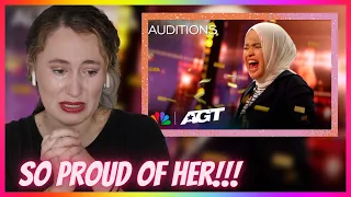 Putri Ariani receives the GOLDEN BUZZER on AGT 2023 | Mireia Estefano Reaction Video