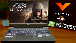 HP Victus | RTX 3050 75W | Assassin's Creed Mirage | 5600H | 2x8GB | Multi Settings