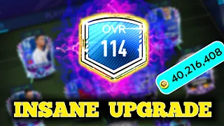 INSANE UPGRADE TEAM IN FIFA MOBILE 21 I SPENT 40 MILLION COINS TO UNLOCK 114 OVR RATING